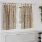 vidaXL zlate zavese 2 kosi s čipkami Kamilica 140x140 cm | Shoptok.si