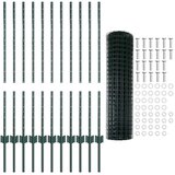Euro ograda s postom 25 x 1 m Čelik premazan PVC-om Zelena | shoptok.hr