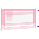  Sigurnosna ograda za dječji krevet ružičasta 150x25 cm tkanina | shoptok.hr