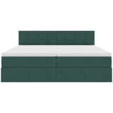  Postelja s shranjevanjem z vzmetnico Temno zelena 100 x 200 cm, (5000099435) | Shoptok.si