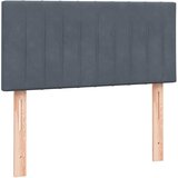 Box spring krevet s madracem tamnosivi 90x220 cm baršunasti | shoptok.hr