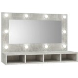  Kupaonski ormarić s LED ogledalom boja betona 90 x 31,5 x 62 cm | shoptok.hr