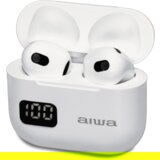 Aiwa slušalke tws, led ekran, EBTW-100WT, bele, (21740672) Cene