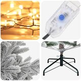  Umjetno božićno drvce s nogom 150 cm 150 LED lampica - Zelena i bijela 150 cm s LED svjetlima | shoptok.hr