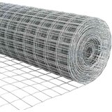  Ograda s postovima Srebrno 1 x 25 m Čelik i PVC | shoptok.hr