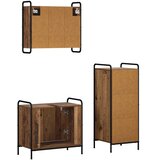  Set ormarića za kupaonicu 3 kom. Staro drvo 40 x 36 x 99 5 cm - Staro drvo Kupaonski ormarić (2 vrata) + viseći ormarić + kupaon | shoptok.hr