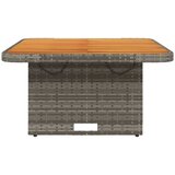  Vrtni stol sivi 80 x 80 x 71 cm od poliratana i bagremovog drva | shoptok.hr