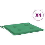 vidaXL Blazine za vrtne stole 4 kosi zelene 50x50x3 cm oxford tkanina, (20623366) | Shoptok.si