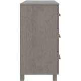  Komoda HAMAR svjetlosiva 90 x 40 x 80 cm od masivne borovine | shoptok.hr