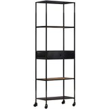 In ormarić za knjige 60x35x180 cm od grubog drva manga i željeza | shoptok.hr