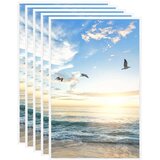  Okviri za fotografije 5 kom bijeli za zid ili stol 13x18 cm MDF Slike