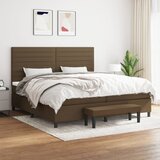  s oprugama i madracem tamnosmeđi 200x200 cm od tkanine | shoptok.hr