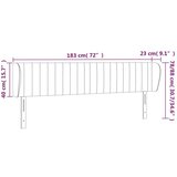  Vzglavje z ušesi temno modro 183x23x78/88 cm žamet | Shoptok.si