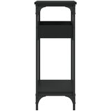  Konzolni stol s policama crni 75x29x75 cm od konstruiranog drva | Eponuda.ba