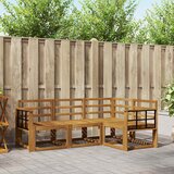  Set vanjskih sofa 4 pcs Prirodna Čvrsto drvo akacije | shoptok.hr