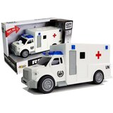 Vozilo hitne pomoći s pogonom na trenje i zvučnim efektima 1:20 - bijeli | Shoptok.si