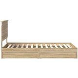  Krevet s od storage Sonoma hrast 100 x 200 cm Konstruirano drvo | shoptok.hr