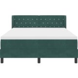 Box Spring Krevet s Madracem Tamnozelena 140x200 cm Baršun | shoptok.hr