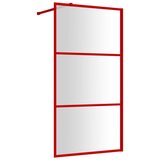  The Living Store Stena za tuš s prozornim ESG steklom rdeča 100x195 cm - Stena Za Tuš, (21487578) | Shoptok.si