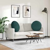  Jastučići za sjedenje 2 pcs Tamnozelena Ø60 x 21 cm tkanina | shoptok.hr