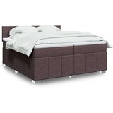 vidaXL Krevet s oprugama i madracem tamnosmeđi 200x200 cm od tkanine | shoptok.hr