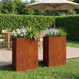  Vrtna saksija 2 kom. Rđa 50 x 30 x 75 cm Otporni čelik | shoptok.hr