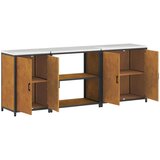  Kuhinjski set za pohranu s policom Ostalo s pohranom s vratima 3 pcs Rđa 240 x 50 x 92 cm | shoptok.hr