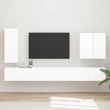  Set zidnog ormarića za TV Zidne 6 pcs Visoki sjaj bijela | Eponuda.ba