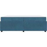  Posteljni okvir z vzmetnico Modra 200 x 200 cm Žamet | Shoptok.si