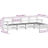  5-dijelni set vrtnih sofa od masivnog drva duglazije | shoptok.hr
