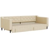  Dnevni krevet na razvlačenje s ladicama krem 90x200 cm tkanina | shoptok.hr