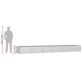  Povišena vrtna gredica 480 x 80 x 45 cm pocinčani čelik srebrna | shoptok.hr