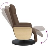  Naslonjač od tkanine s osloncem za noge smeđi | shoptok.hr