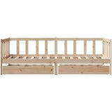 vidaXL Dnevni krevet s ladicama bez madraca 90x200 cm masivno drvo | shoptok.hr
