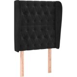  Uzglavlje s ušima crno 83 x 23 x 118/128 cm baršunasto | shoptok.hr