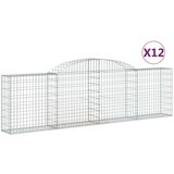  Obokane gabion košare 12 kosa 300x30x80/100 cm pocinkano železo | Shoptok.si