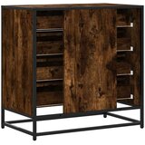 vidaXL Predalnik dimljen hrast 70x41x70 cm inženirski les | Shoptok.si