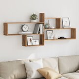 vidaXL Zidna polica boja hrasta 167,5x18x68 cm konstruirano drva Cijene