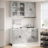  Kuhinjska jedinica PORTO 4 pcs Betonska siva Konstruirano drvo | shoptok.hr