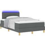  LED Box Spring Krevet Tamno siva 120 x 200 cm tkanina | shoptok.hr