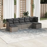 vidaXL 7-dijelni set vrtnih sofa sivi od poliratana Cijene