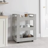  Kuhinjska kolica siva boja betona 60x45x80 cm konstruirano drvo | shoptok.hr