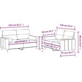 2-dijelni set sofa s jastucima svjetlosivi od tkanine | shoptok.hr