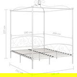  Za krevet s nadstrešnicom bijeli metalni 180 x 200 cm | shoptok.hr