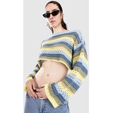 24COLOURS 41352 Striped Crochet Pulover striped Cene