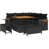  Sjedeća garnitura za vrt 8 kom. Crna poliratan 100 x 100 x 71 cm | shoptok.hr
