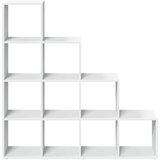 Pregrada za knjige 4 razine bijeli 131,5x29x131,5 cm drvena | shoptok.hr