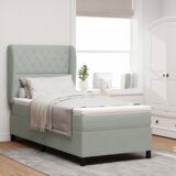 Box Spring Krevet s Madracem Svjetlosiva 100x200 cm Baršun | shoptok.hr