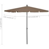 vidaXL Vrtni senčnik 210x140 cm taupe, (20610813) | Shoptok.si