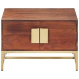 Maison Chic Klubska mizica - kavna mizica - Nizka mizica medeno rjava 67x67x45 cm trden akacijev les, (21754268) | Shoptok.si